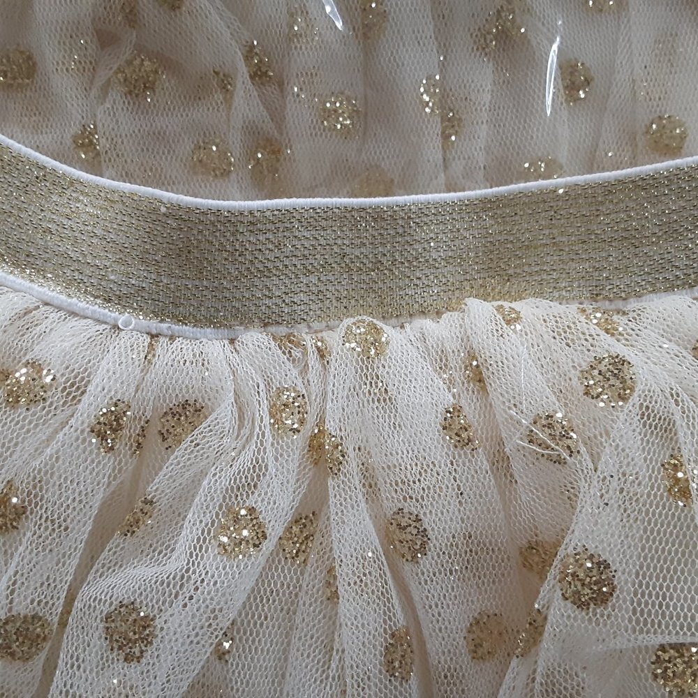 Baby Girl Tutu Skirts Bundle Gold Glitter Polka Dot 12 Skirts - Picture 4 of 9